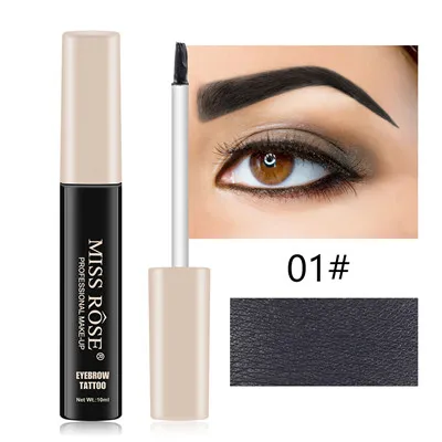 1 MISS ROSE, микроблейдинг, тату-ручка для бровей, с кисточкой для бровей, водостойкая, гель для бровей, тату-краска, макияж, крем-краска для бровей, макияж - Цвет: 1