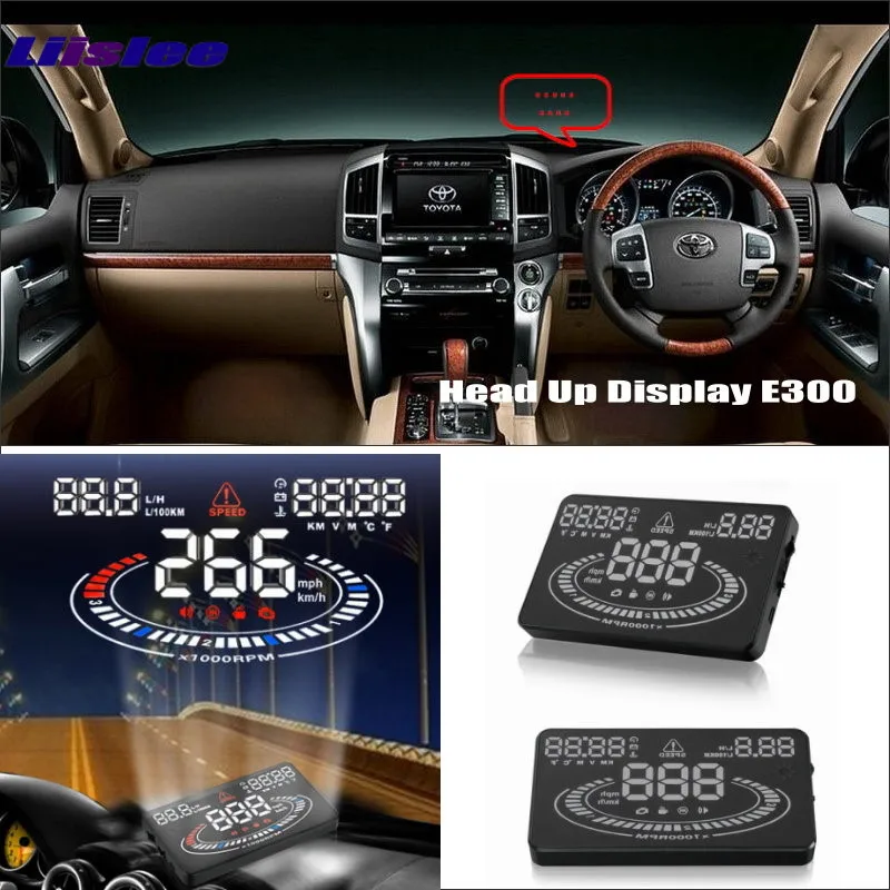 Car HUD Head Up Display For Toyota Land Cruiser LC 100 120 200 Electroinc Safe Driving Screen Projector Refkecting Windshield