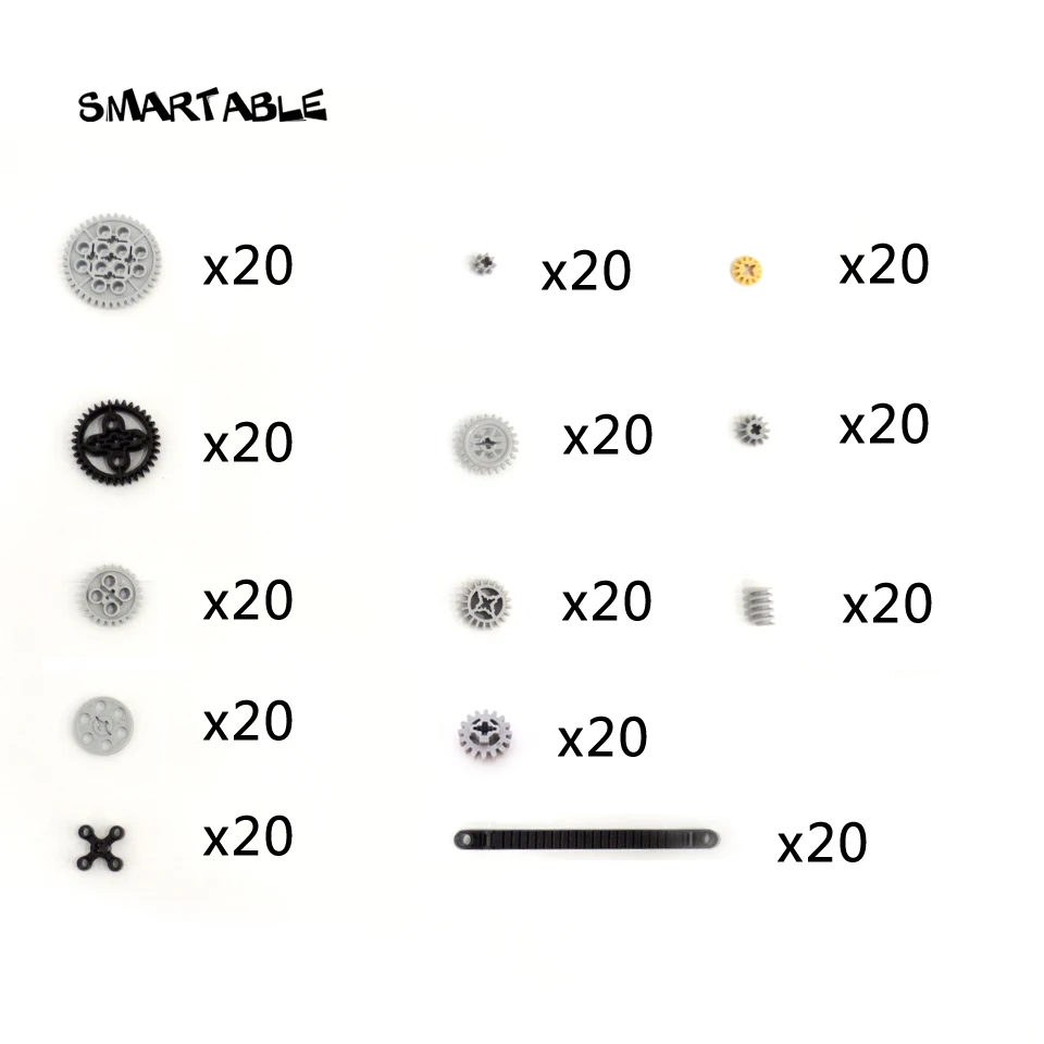 Smartable Bulk MOC технические шестерни/комплект комбинированных зубчатых реек детали
