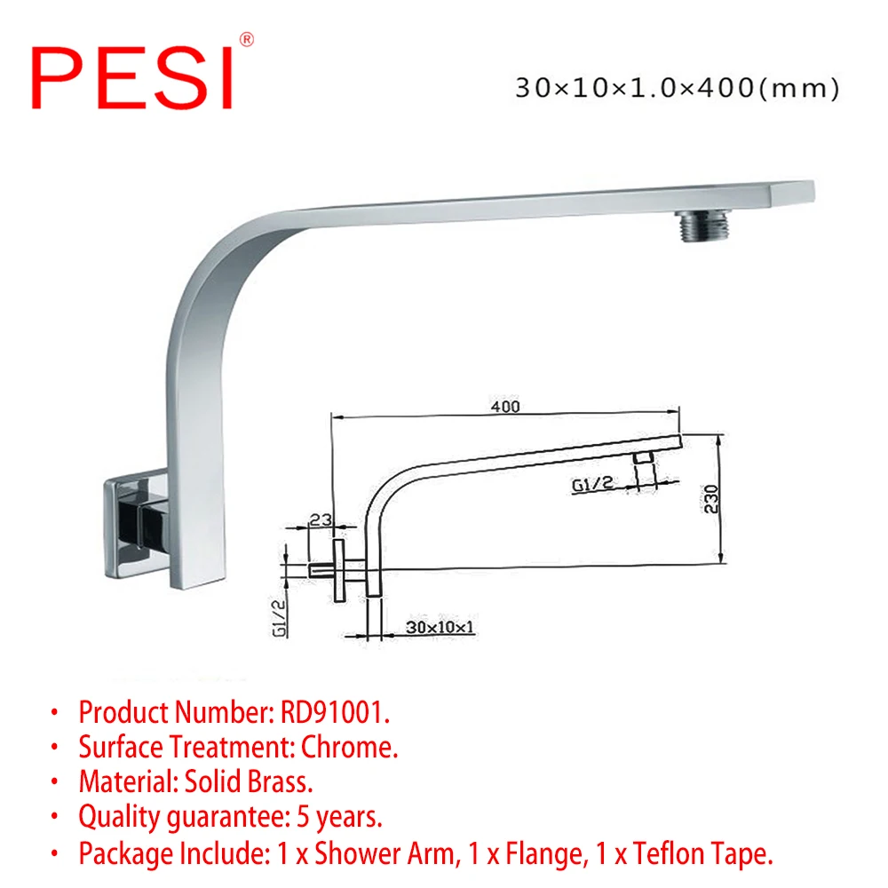 chrome or matte black wall mounted shower arm bathroom shower head bracket bar g12 shower head fixed pipe shower head holder free global shipping