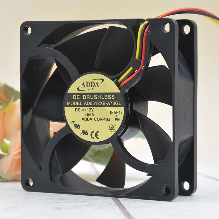 Корпус ADDA 8025 DC 12V 0.55A 8 см 80 мм чехол для инвертора сервера компьютера ПК вентилятор