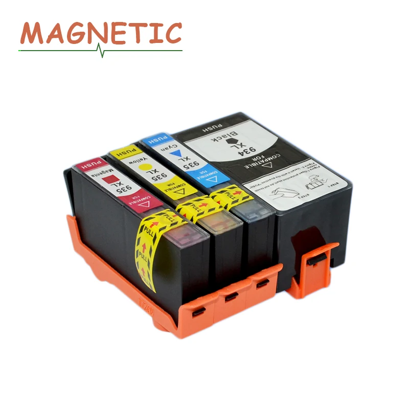 4 шт. Магнитная совместимые картриджи для HP 934 935 XL Officejet pro 6230 6830 6835 6812 6815 6820