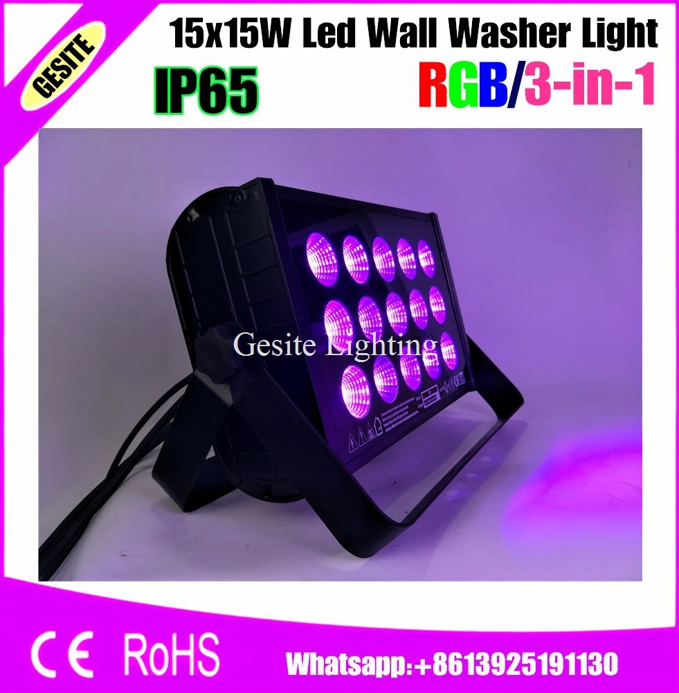 4 шт./лот 15*115 Вт Светодиодный настенный RGB DMX512 городской цветной свет для