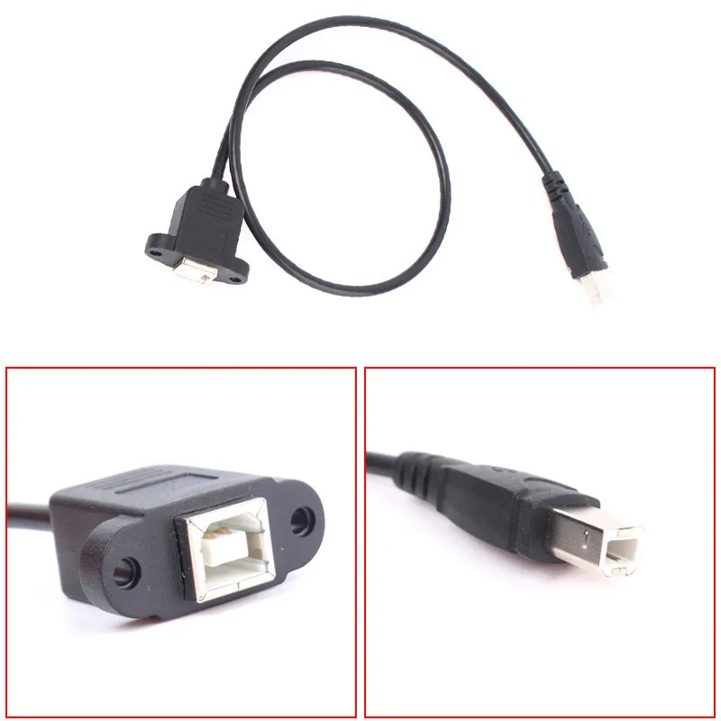 100 шт/USB 2 0 Тип B папа к женскому M/F УДЛИНИТЕЛЬ кабель для передачи данных Панель