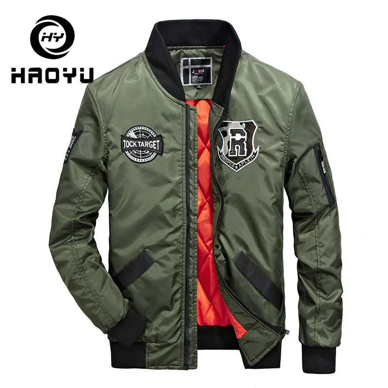 Mens Spring Jacket Military Long Sleeve Keep Warm Bomber Men Windproof Black Flight suit Slim Wind Breaker Outwear 3XL | Мужская одежда