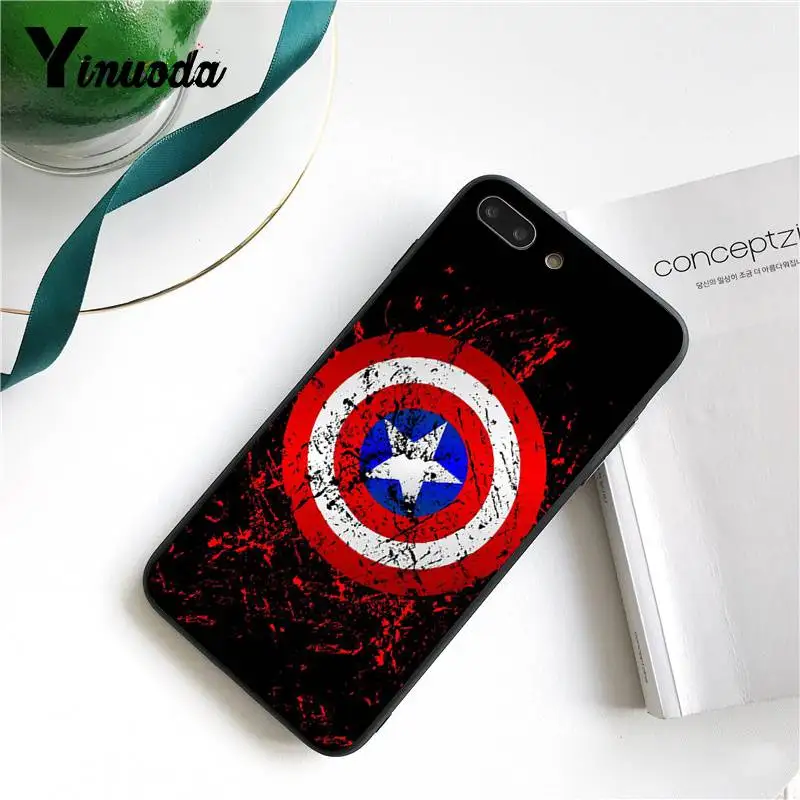 Yinuoda для iPhone 7 6 X чехол X-men Капитан Америка ведущий чехол для iPhone X 8 7 6S Plus X 5 5S SE XR XS XSMAX