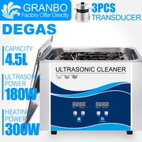 digital ultrasonic cleaner portable bath 4 5l 180w 110220v with degas heater dental clinic nail surgical tools chains parts