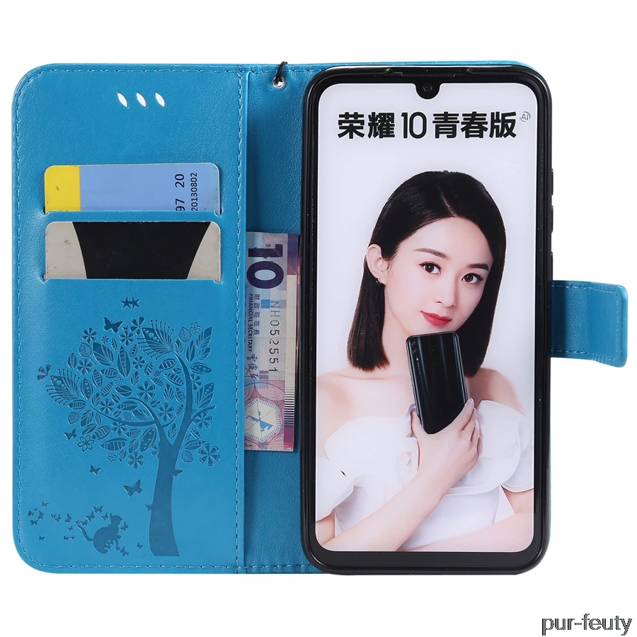 Кожаный чехол для huawei P Smart Psmart, чехол для huawei Honor 10 lite, Fundas, откидной Магнитный чехол-кошелек, чехол для телефона s