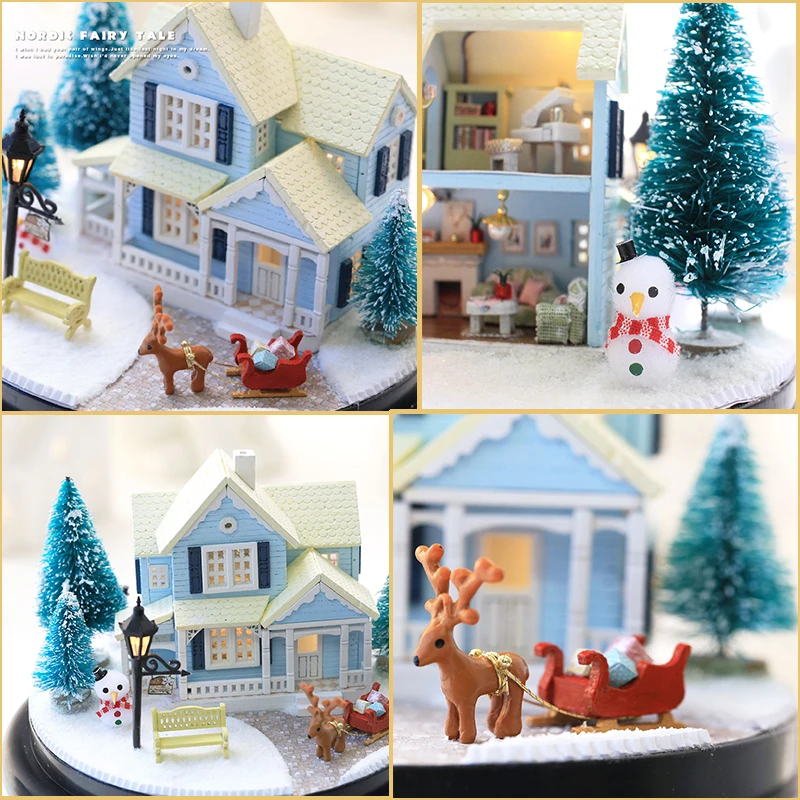 CUTEBEE Каса miniatura Сделай Сам Каса для женщин с muebles de madera de la Navidad juguetes para nivienos Regalo de cumpleains B025