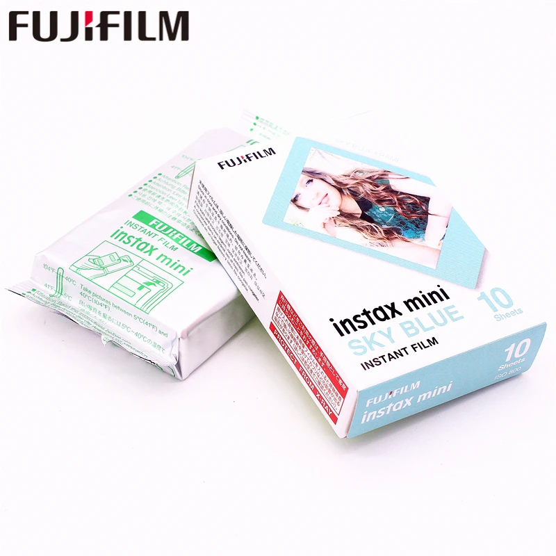 Оригинальная Fuji Fujifilm 20 листов Instax Mini небесно голубая мгновенная фотобумага для