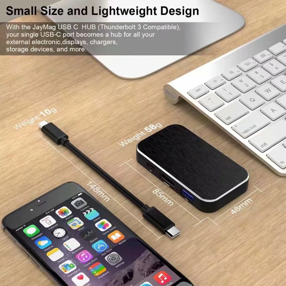 Док станция типа C для Hdmi 4K USB 3 0 5 в 1 Тип 4USB c к HDMI @ 60 Гц с 100 Вт PD питание порта