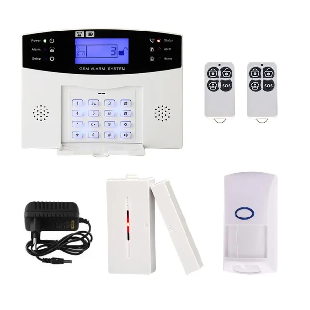 JeaTone GSM сигнализация SMS Беспроводная сигнализация домашняя охранная сигнализация наборы DIY ЖК-дисплей PIR датчик двери окна управление приложением - Цвет: B