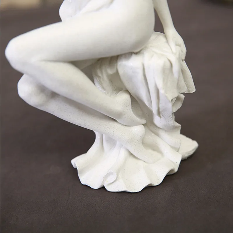 

White Abstract Sandstone Beauty Sculpture Europe Art Collectible People Statues for Wedding Home Soft Decoration Accessories