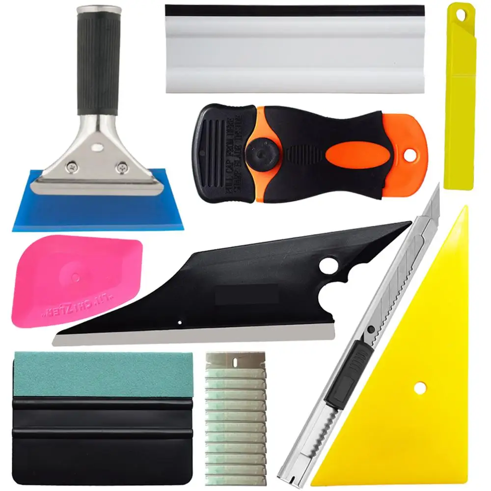 

Виниловый компактный скребок для автомобильной упаковки, художественный нож для резки, бритва, скребок, лопата для снега, очиститель стекла, стеклоочиститель для окон и воды K106