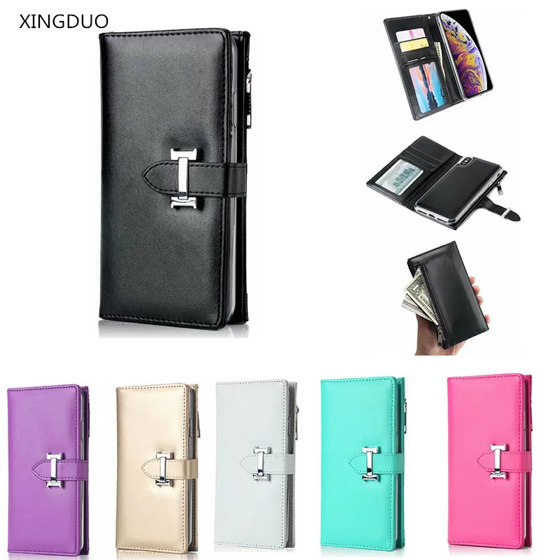 XINGDUO For iphone XS PU leather Business man women coque 7 plus/8 Plus/6S/6S Plus/XR/XS MAX/X card Smooth the purse | Мобильные