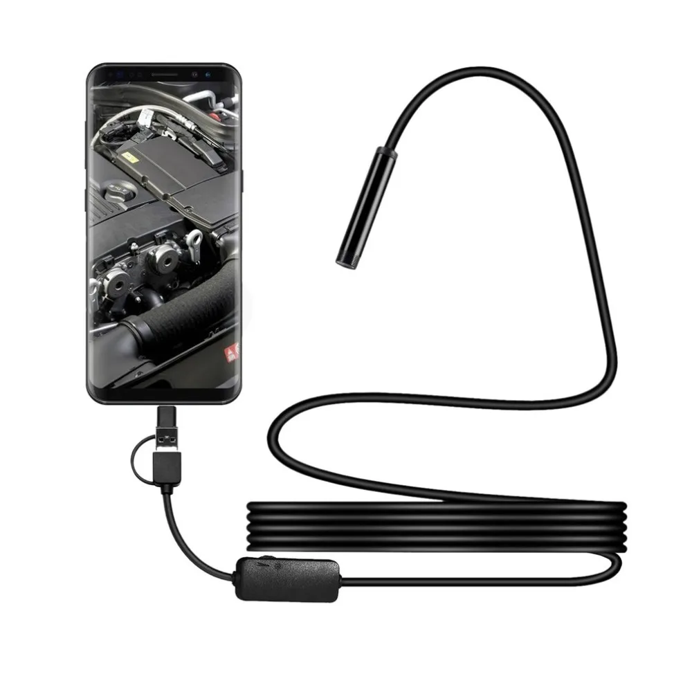 Камера Эндоскоп 3 в 1 8 мм 1200P HD Type C Micro USB|Камеры видеонаблюдения| |