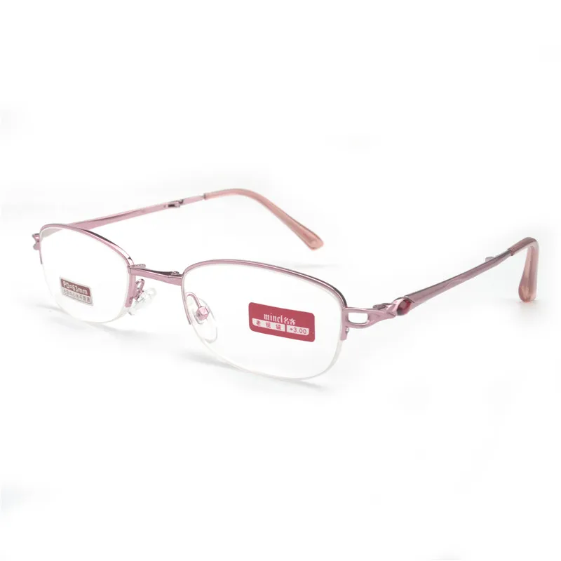 MINCL/складные Асферические смолы плюс пленка розовые очки для чтения женские