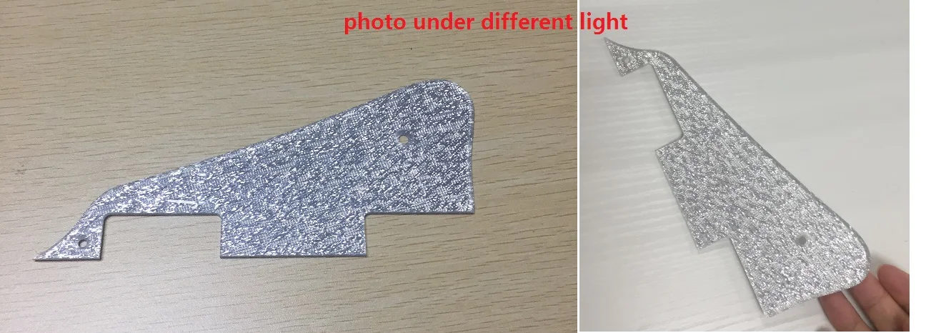 FLEOR 1Ply Electric Guitar Pickguard Scratch Plate w/ Screws for LP Style Sparkle Silver Color | Спорт и развлечения