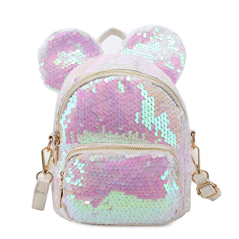 Disney домашняя одежда с Минни Маус из мультфильма дети блесток рюкзак подарки для