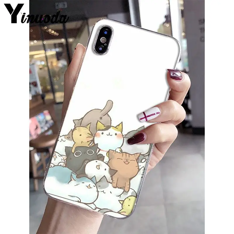 A11 Yinuoda Kawaii Molang мультфильм аниме Кот DIY рисунок чехол для телефона чехол для iPhone X XS MAX 6 6s 7 7plus 8 8Plus 5 5S SE XR - Цвет: A11
