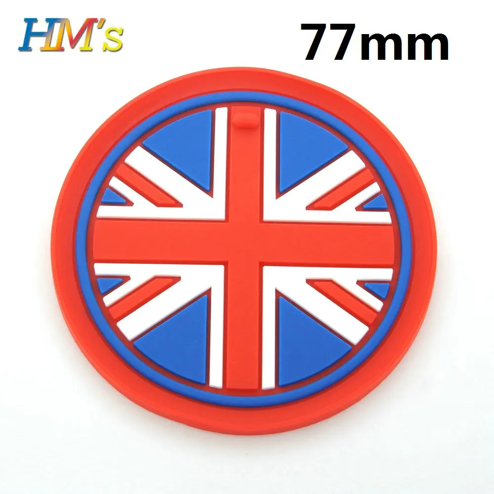 Red Union Jack 77mm Для MINI Cooper S Countryman один R50 R52 R53 R55 R56 R57 R58 R59 R60 R61 F54 F55 F56 F57 F60 анти-скольжения Мат Силиконовое защитное покрытие для автомобильных ковриков - Название цвета: Red Union Jack 77mm
