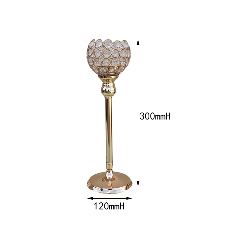 30cm Tall Подсвечники 3 размера золотые хрустальные подсвечники для свадебного стола центральные украшения на День Матери украшение дома - Цвет: 30cm Tall