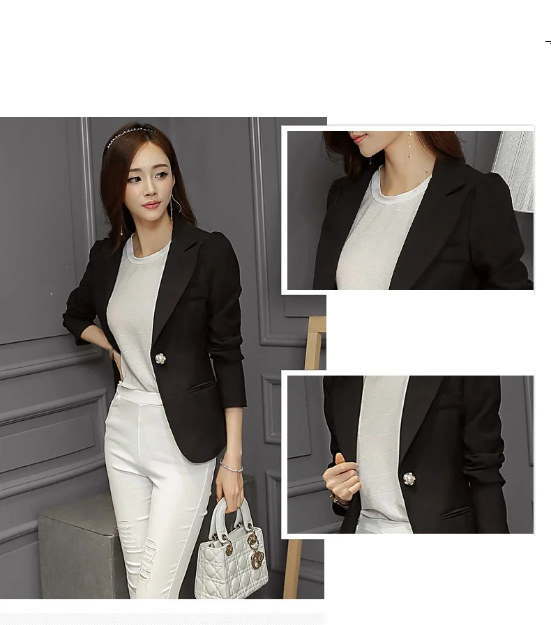 New Autumn Korean blazer Ladies Small suit coat Short paragraph Women office clothing ladies jackets and blazers slim Tops 1209 | Женская