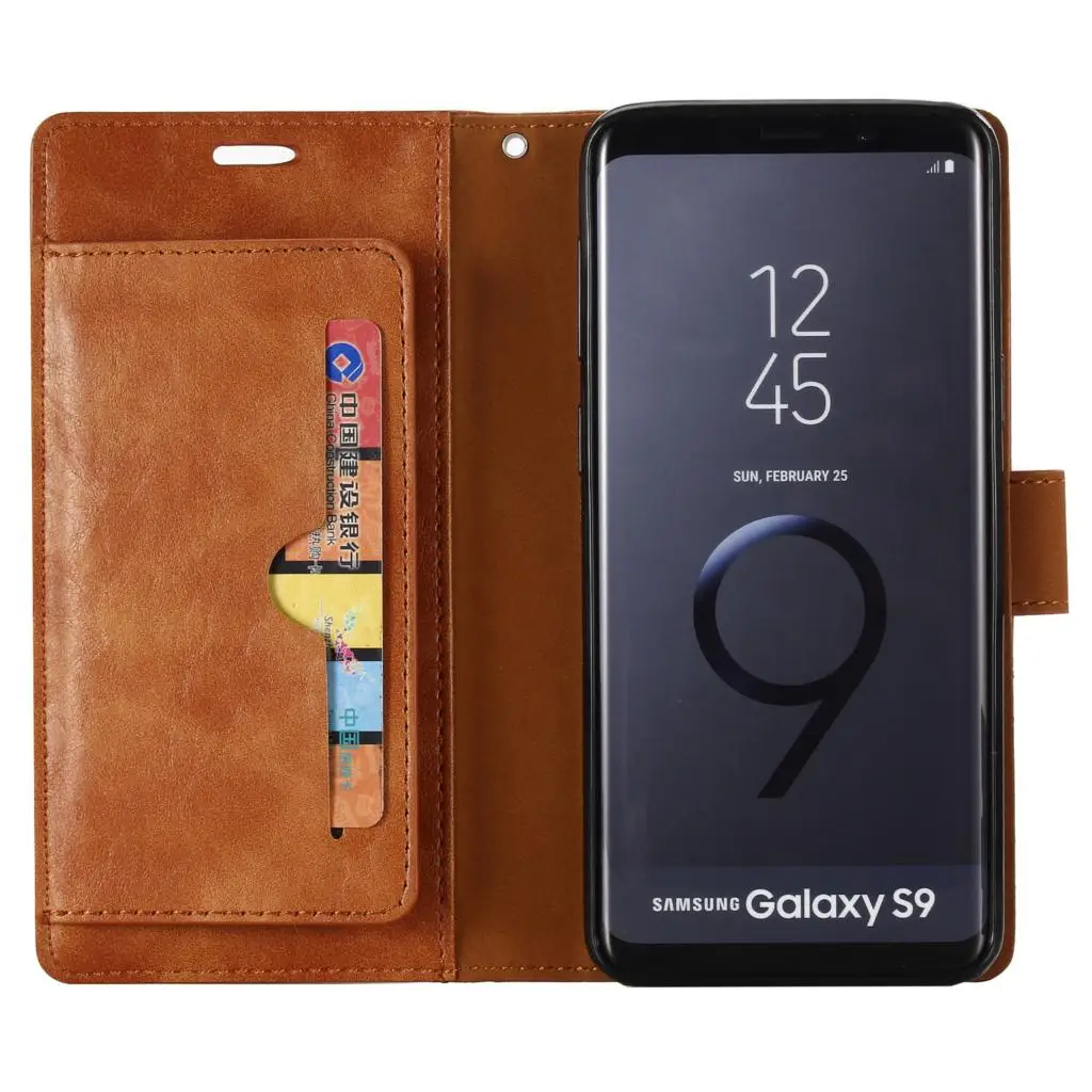 Винтаж кожаный бумажник чехол для samsung Galaxy Note 10 9 8 5 S8 S9 S10 плюс S10E S6 S7 край A3 A5 A7 чехол с откидной крышкой на магните
