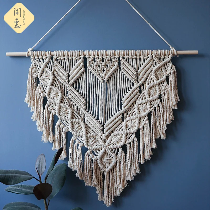 Wang Yingying Hand knit Tapestry Living room decoration Bedside Pendant Sofa background Pastoral style |