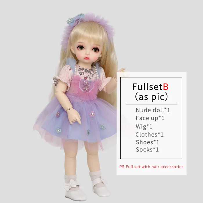 Full set as in pic OUENEIFS BJD SD кукла Peanut 1/6 YoSD модель тела для маленьких девочек и мальчиков куклы игрушки для детей друзья Сюрприз подарок для мальчиков и девочек - Цвет: Full set as in pic