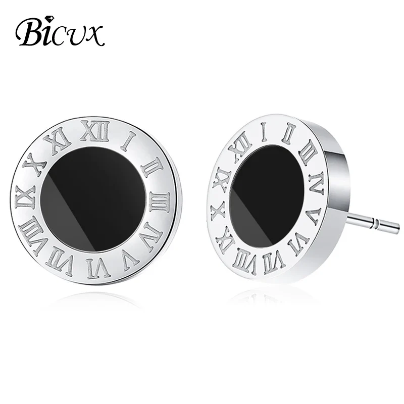 BICUX Titanium стали розового цвета: золотистый серебристый Цвет маленькие серьги