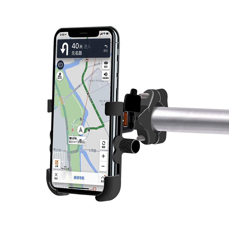 Алюминиевый сплав мотоцикла держатель мобильных телефонов с QC3.0 зарядное
