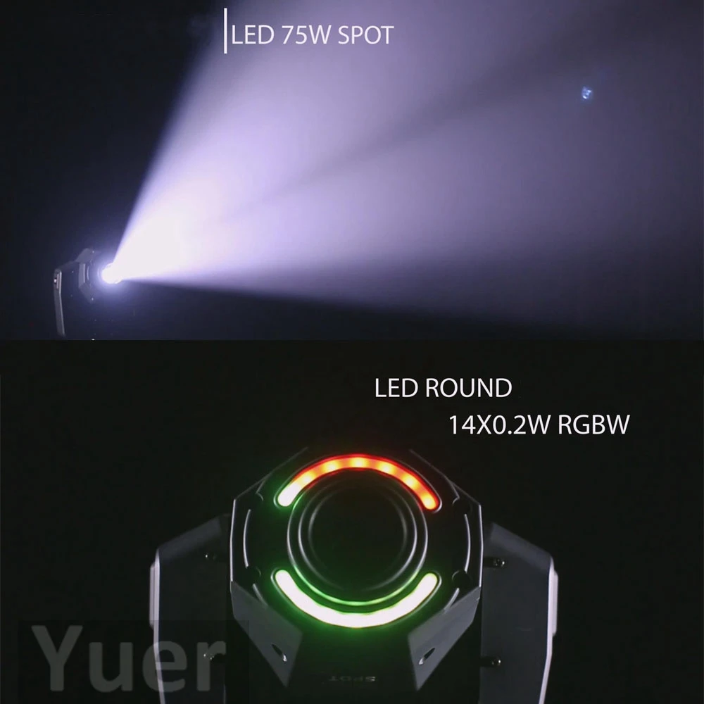 Движущиеся головные фонари 75 Вт 14x светодиоды RGBW DMX512 для диджея ночного клуба