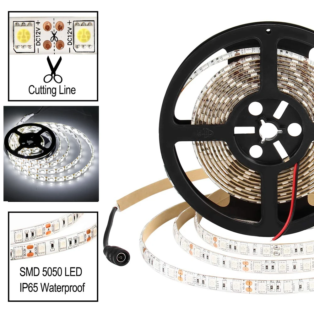 Светодиодная лента 5050 SMD 24 В 10 м 60 светодиодов/м светильник с гибкой лентой IP65
