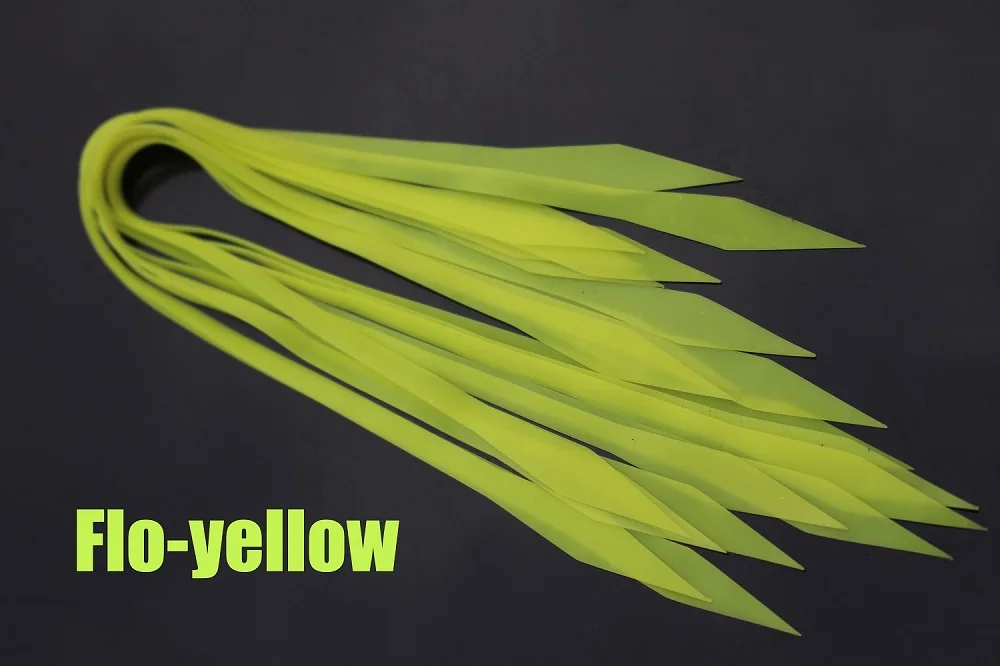 Flo Yellow Tigofly 20 шт./партия рыболовные Силиконовые юбки DIY SpinnerBait Buzzbait кальмары резиновые приманки с крючками делая Стример Летать связывая материалы - Цвет: Flo Yellow