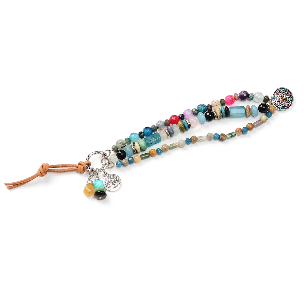 Женский браслет S016 модные разноцветные браслеты из натуральных камней с