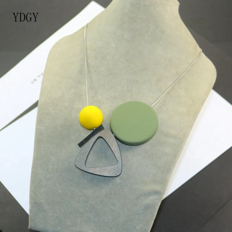 YDGY новые индивидуальные модные деревянные геометрические короткие аксессуары