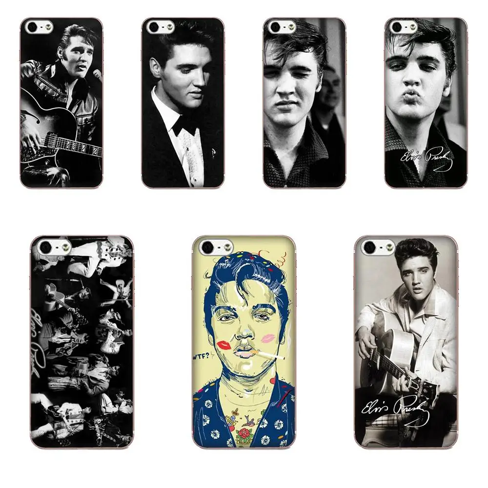 Для Apple iPhone 4 4S 5 5C 5S SE 6 6S 7 8 Plus X XS Max XR мягкие чехлы из ТПУ Elvis Presley|Чехлы-накладки| |