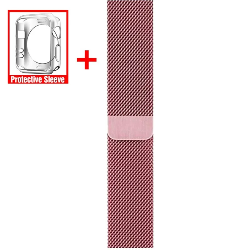 Ремешок для часов, Миланская петля, ремешок для Apple watchband 4 44/40 мм Нержавеющая сталь браслет аксессуары для наручных часов iwatch серии 3/2/1, 38, 42 мм, версия