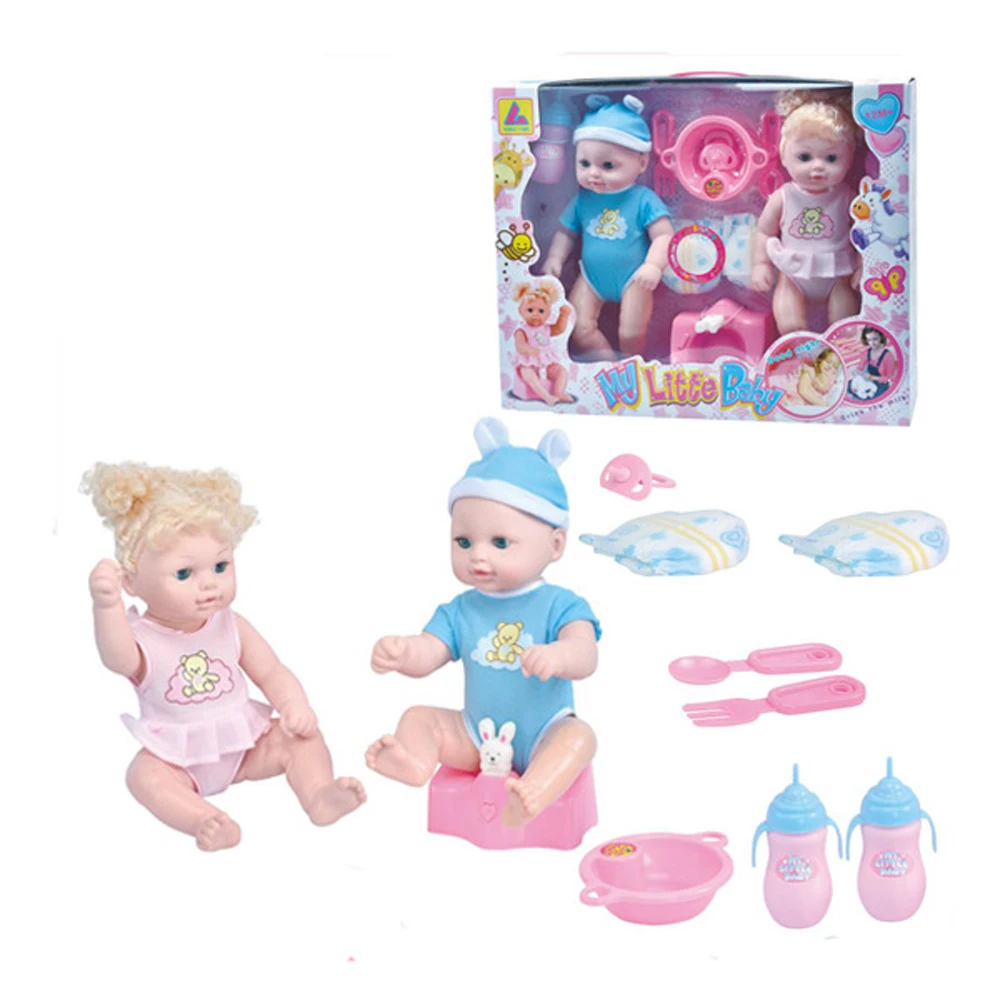 Реалистичные Горшок Близнецы Ребенок Родился 12 дюймов Виниловые Куклы Набор