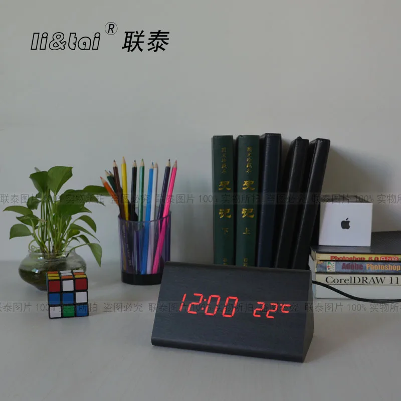 Дерево завод оповещения с температурой календарь часы ленивый немой треугольник