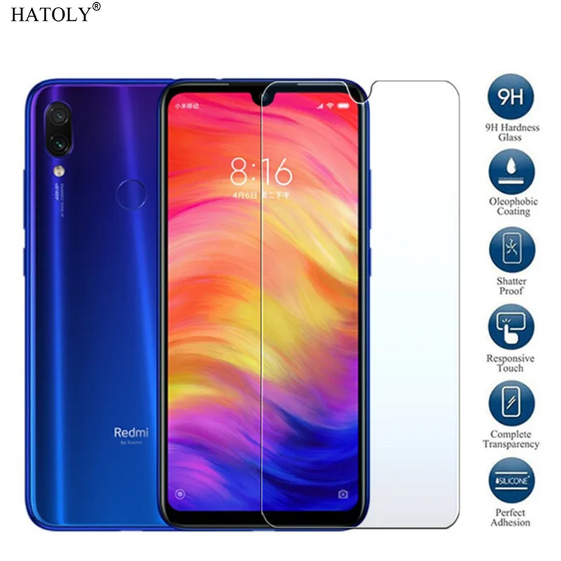 2 шт. защитное стекло для экрана Xiaomi Redmi Note 7 закаленное полностью клеящееся