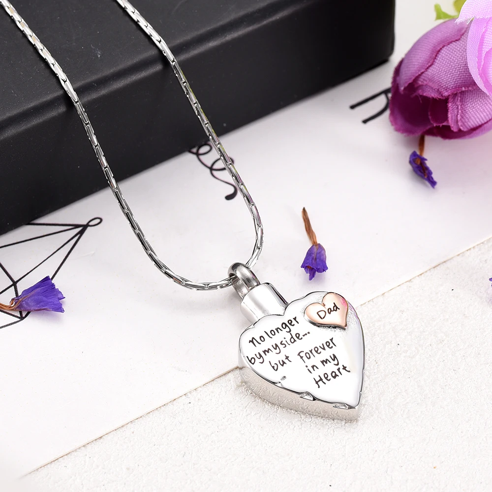 CMJ9980 больше не на моей стороне но всегда в урне подвеска виде сердца|memorial jewelry|pendant