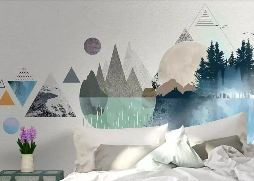 Beibehang papel де parede пользовательские геометрические обои 3d спальня Фреска ТВ фон стены домашнего интерьера обои для детской комнаты