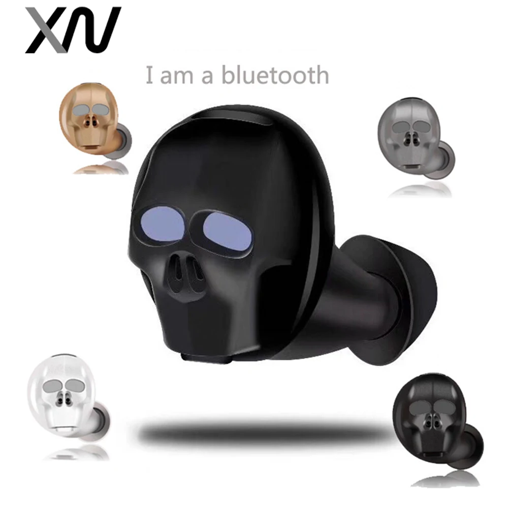 Беспроводные наушники XIAOWU с черепом стереонаушники Bluetooth наушники-вкладыши