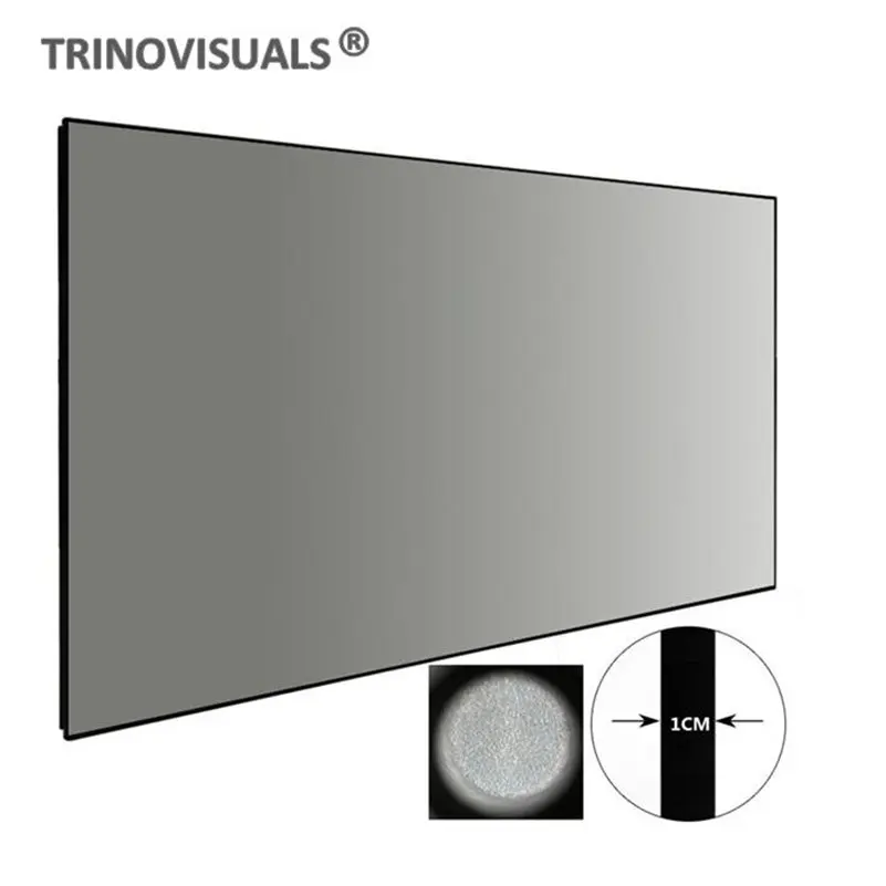 THKGREYV, 4:3, 8 K/4 K Ultra HD Домашний кинотеатр с фиксированной рамкой, безборый проекционный проектор экран, с кинотеатром серый