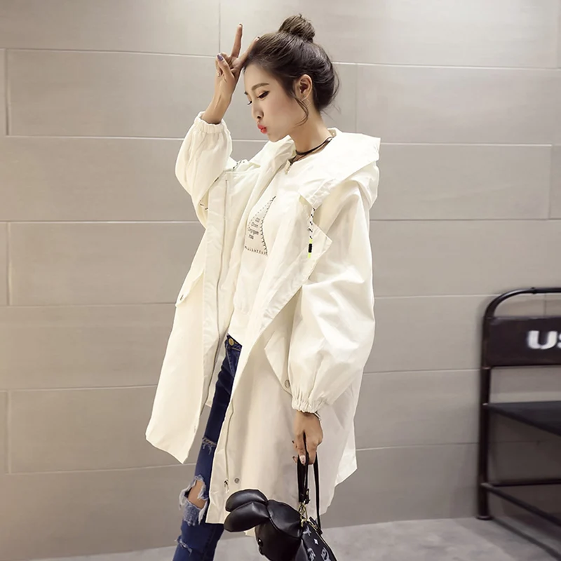 OllyMurs 2019 Новинка весны для женщин длинное пальто мода печатных Свободные Тренч