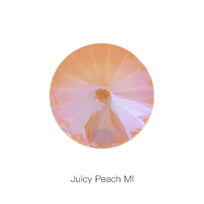 Juicy Peach MI Высокое качество стекло кристалл риволи стразы Pointback пришить на камень для рукоделия свадьбы для украшения одежды ткань - Цвет: Juicy Peach MI