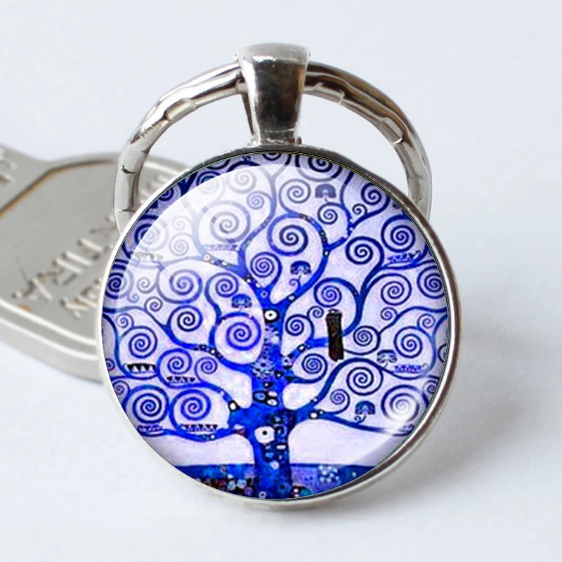 Кольцо брелок с имитацией дерева|tree key chain|key chain ringkey |