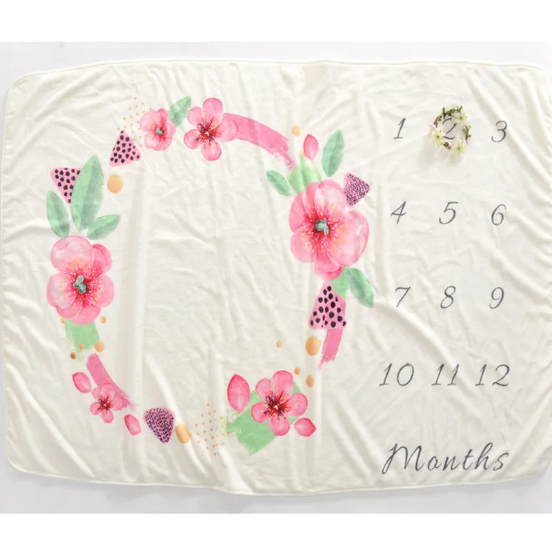 Сделай Сам фотография веха одеяло реквизит для малышей печать новорожденных